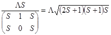 Lambda*S/threej(S,-S,1,0,S,S)